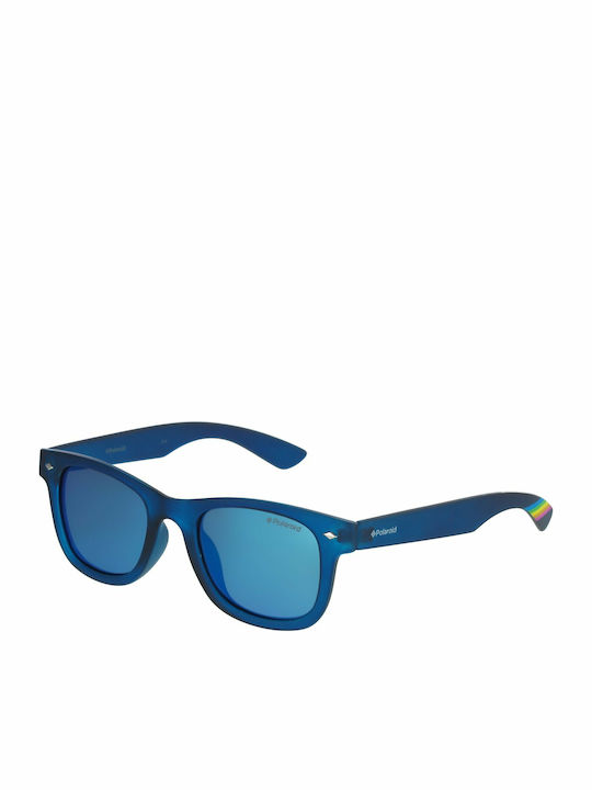 Polaroid Ochelari De Soare Pentru Copii Pătrați Indestructibili Cu Lentilă Polarized Oglindă Albastră