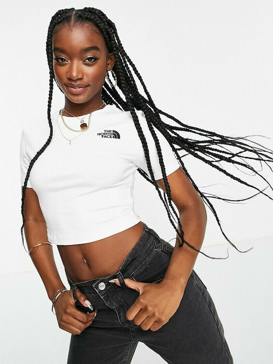 Women's Summer Crop Top Cotton Short Sleeve White