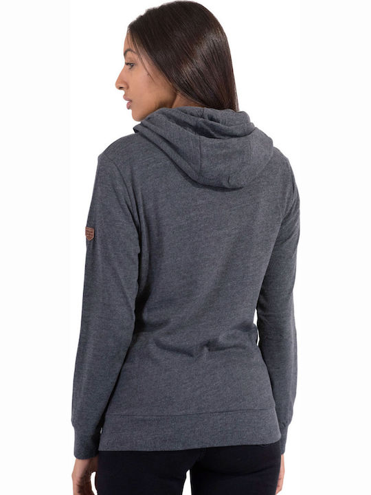 Anne Damen Sweatshirtjacke Kapuzen Charcoal