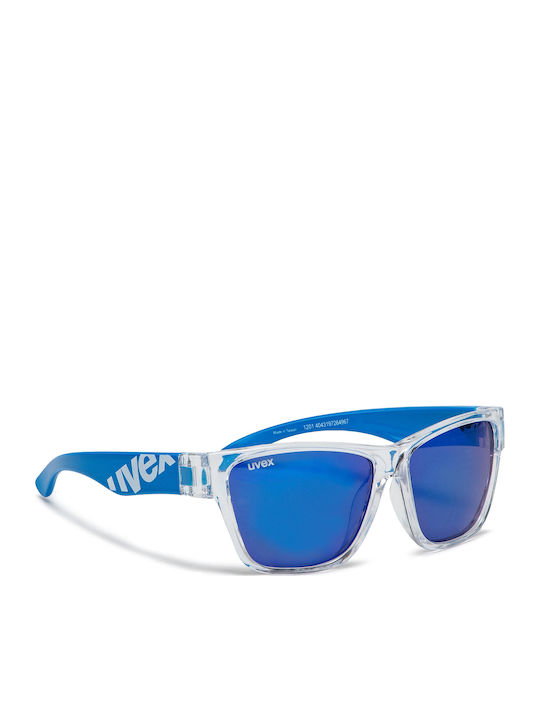 Uvex Sportstyle 508 Clear Blue Τετράγωνα Παιδικά Γυαλιά Ηλίου με Καθρέφτη Φακό Διάφανα
