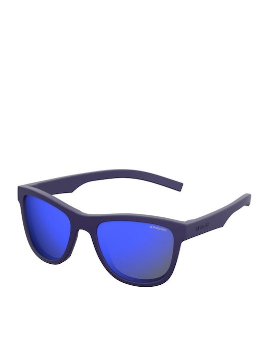Polaroid Unbreakable Square Kids Sunglasses with Polarized Mirror Blue Lens