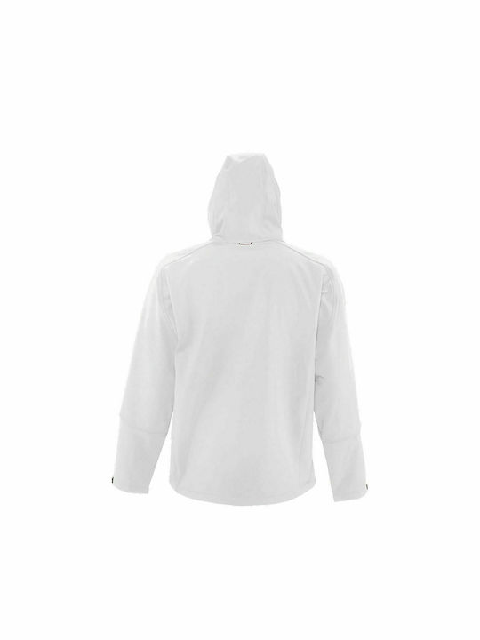 Sol's Men's Winter Softshell Jacket Waterproof and Windproof White