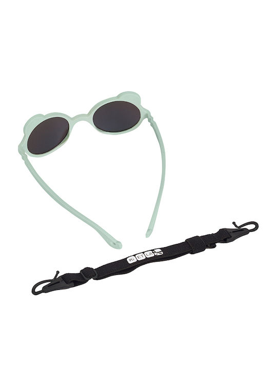 KiETLA Ourson Unbreakable Baby Sunglasses with Mirror Lens Almond Green for 1-2 Years