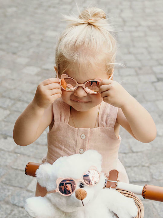 KiETLA Ourson Unbreakable Kids Sunglasses with Mirror Lens Peach for 2-4 Years
