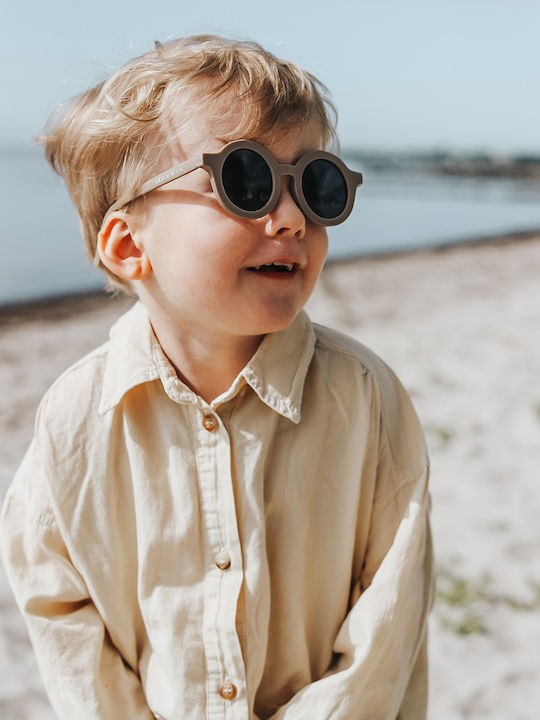 Grech & Co Sustainable Kids Round Kids Sunglasses Stone