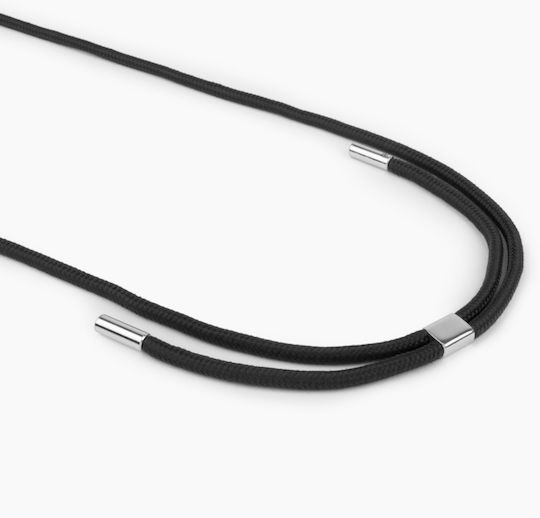 iDeal Of Sweden Ordinary Necklace Back Cover Πλαστικό με Λουράκι Ultra Black (iPhone 12 Pro Max)