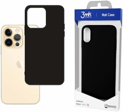 3MK Matt Coperta din spate Silicon Negru (iPhone 13)