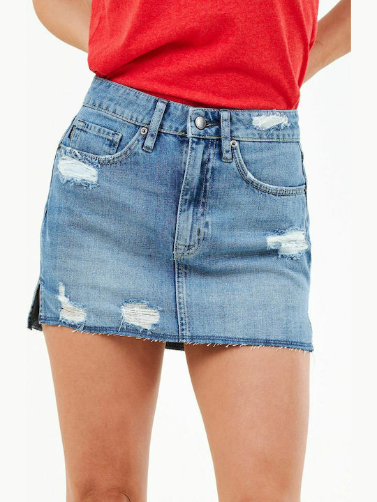 Denim Mini Skirt Blue