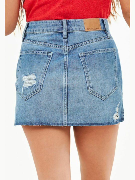 Denim Mini Skirt Blue