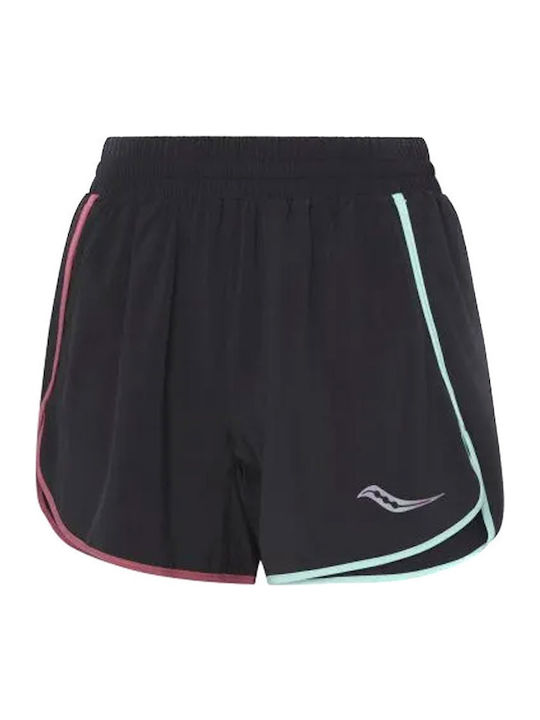 Saucony Damen-Shorts Aktivbekleidung Schwarz