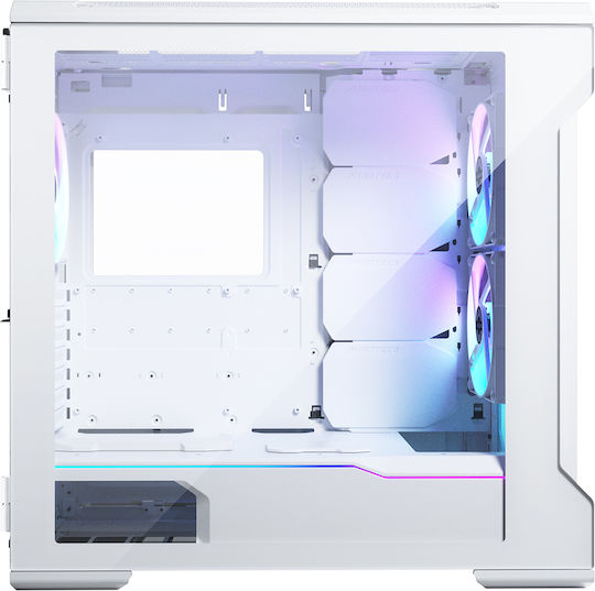 Phanteks Enthoo Evolv X Glass Gaming Midi-Turm Computergehäuse mit Seitenfenster und RGB-Beleuchtung Weiß