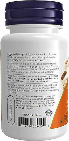 Now Foods Acidophilus 4X6 Пробиотици 60 вегетариански капсули