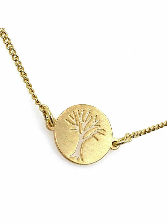 Bracelet with Tree of Life made of Brass by Pilgrim