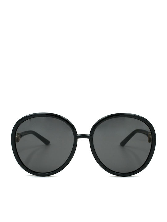 Gucci Damentag Sonnenbrille mit Schwarzem Horn umrandetem Rahmen und Grauen Gläser GG0889S 001