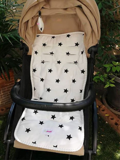Minene Stroller Seat Liner Double Sided Stars 35x75cm Black