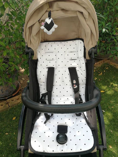 Minene Stroller Seat Liner Double Sided Stars 35x75cm Black