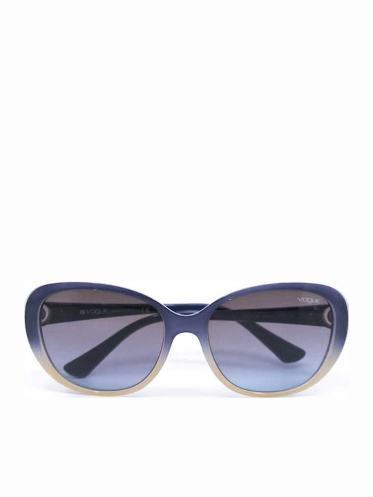 Vogue Women's Sunglasses with Blue Horn-Rimmed Frame and Green Gradient Lens VO2771SH 2044/48