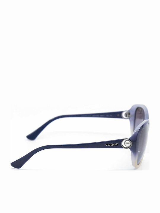 Vogue Women's Sunglasses with Blue Horn-Rimmed Frame and Green Gradient Lens VO2771SH 2044/48