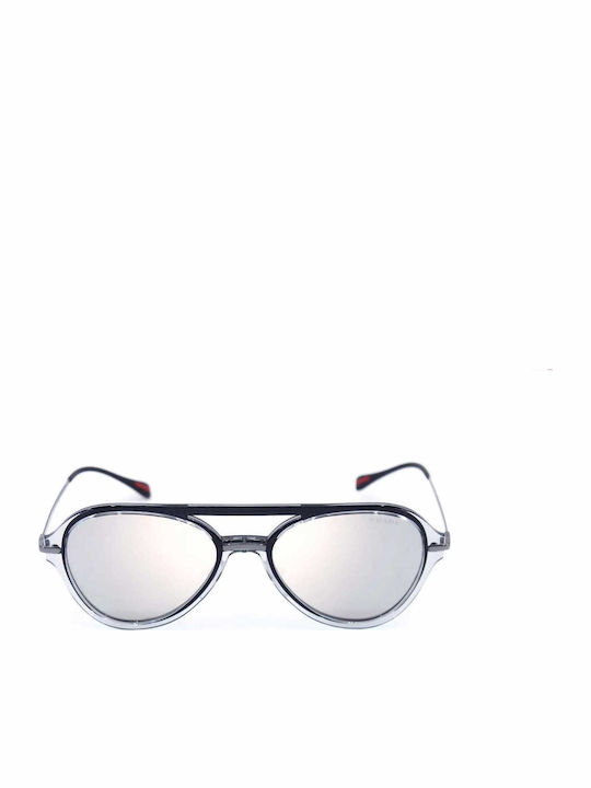 Prada Men's Sunglasses with Gray Frame and Silver Mirror Lens SPS04T MQG2B0