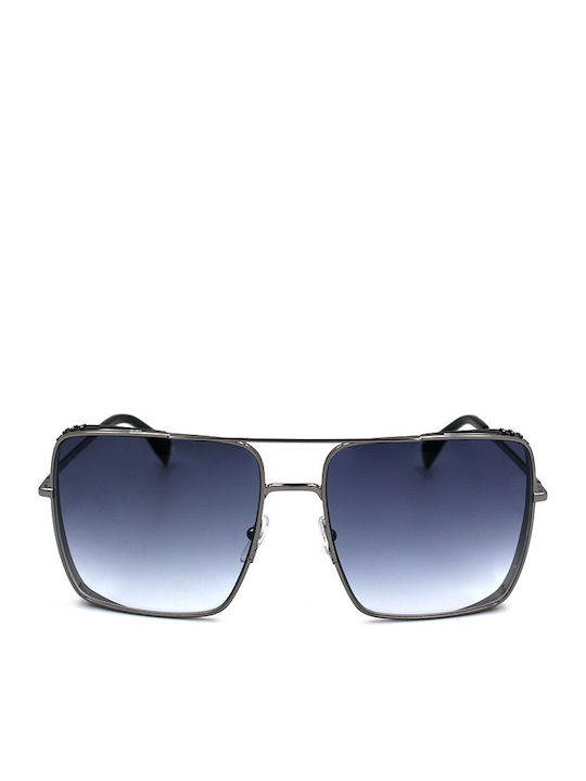 Moschino Women's Sunglasses with Silver Metal Frame and Blue Gradient Lens MOS020/S 6LB/08