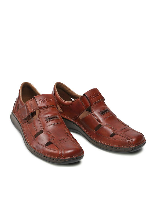 Leder Herrensandalen in Braun Farbe