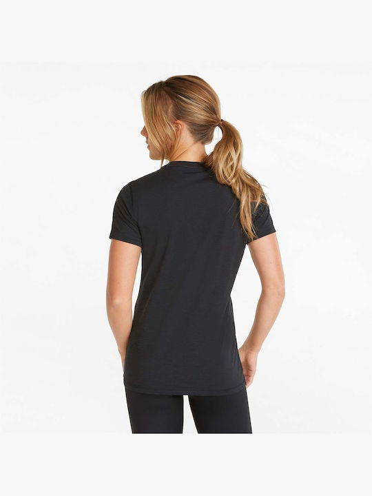 Puma Γυναικείο Αθλητικό T-shirt Μαύρο