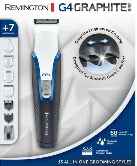 Remington Graphite Series G4 Set Rechargeable Hair Clipper Black/White PG4000