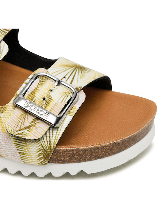 Greeny Mule 2.0 Γυναικεία Ανατομικά Σανδάλια Flatforms Μπεζ