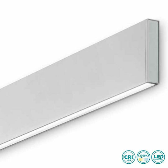Ideal Lux Linus Commercial Linear LED Wall Light 34W Warm White IP20 L120xD2xH9.5cm