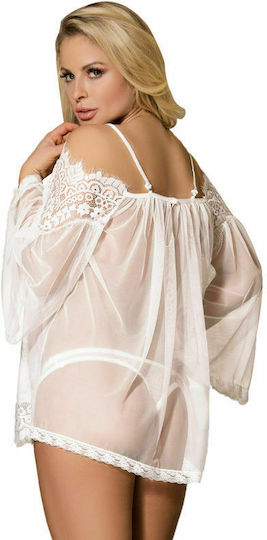 Subblime Sexy Ρόμπα Babydoll Flared Sleeve White
