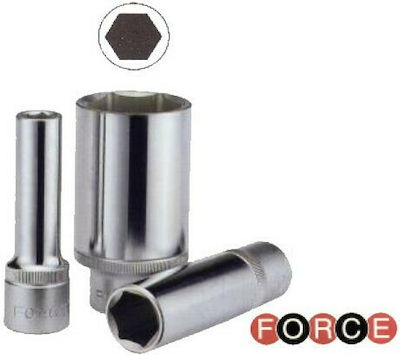 Force Socket Hex Long with Square Drive 1/2" Diameter 22mm