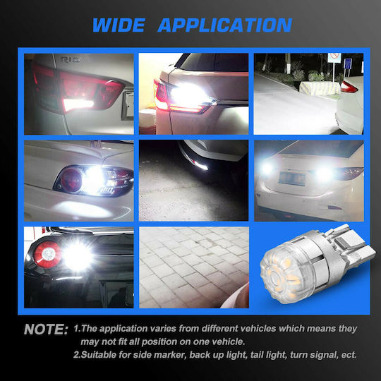 NovSight Lamps Car & Motorcycle T20 LED 6500K Cold White 12V 9W 2pcs
