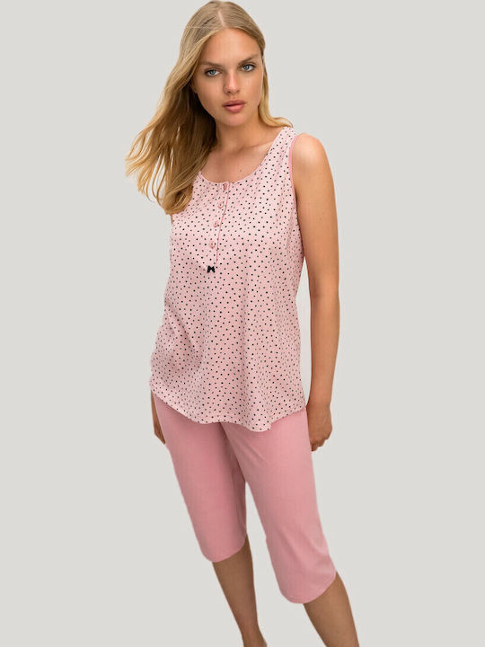 Vamp Damen Pyjama-Set Rosa