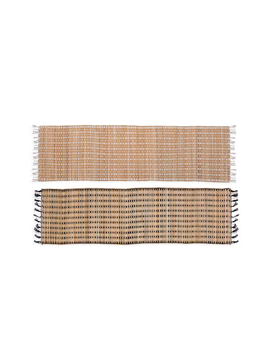 Nef-Nef Homeware Läufer Straw Natural / White 45x150cm 030116