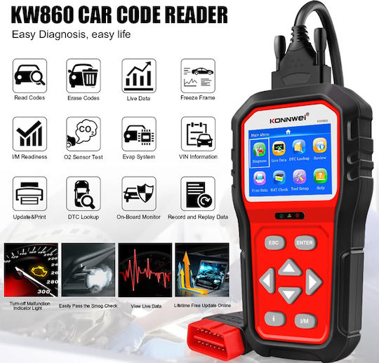 Konnwei Car Diagnostics Digital Tool OBD 2