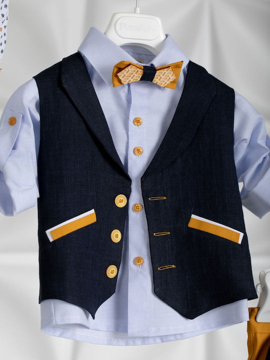 Piccolino Hugo M Taufkleidung für Jungen Orangenes 6Stücke