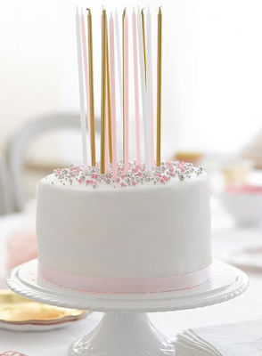 Tall candles for birthday cake 16pcs.