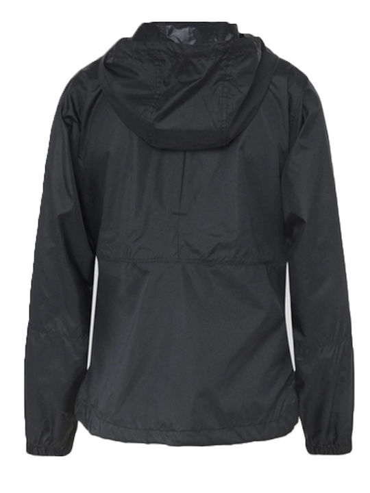 Flash Forward Women's for Hiking Short Sports Jacket Windproof for Winter with Hood Black