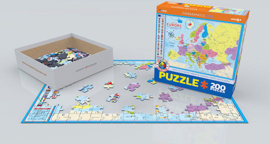 Παιδικό Puzzle Map για 6+ Ετών 200pcs Eurographics