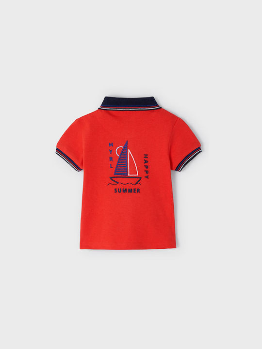 Mayoral Kids Polo Short Sleeve Red