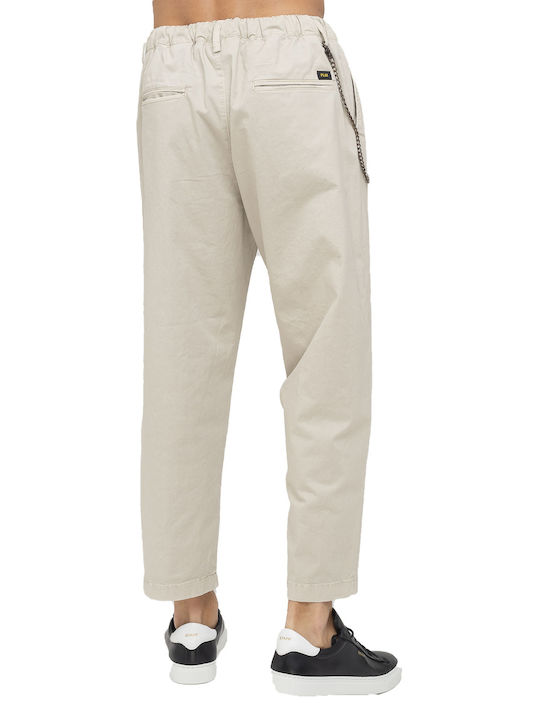 Staff Men's Trousers in Tapered Line Beige