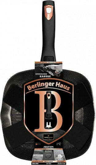 Berlinger Haus Metallic Line Грил от Алуминий с Каменно Покритие Колекция Rose Gold 28см