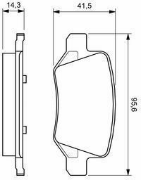 Bosch Brake Pad Rear 4pcs for Mercedes-Benz A Class / B Class