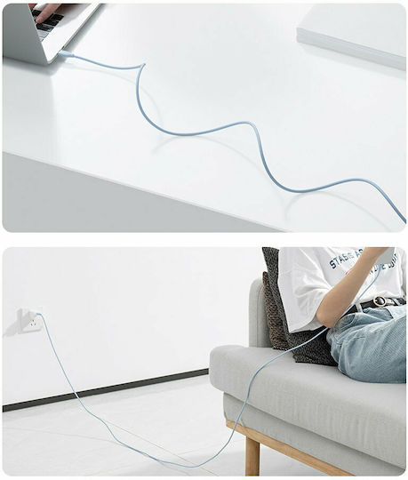 Baseus Jelly Liquid Silica Gel USB-C to Lightning Cable 20W Blue 1.2m (CAGD020003)