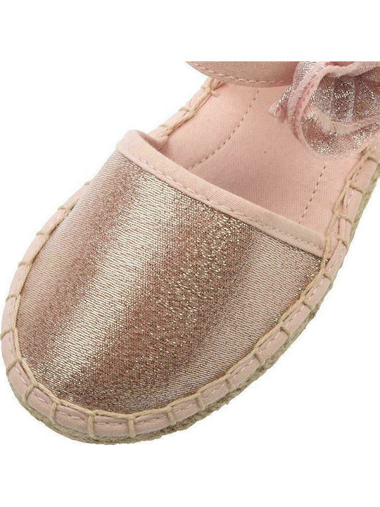 Kids Espradrilles with Hoop & Loop Closure Pink