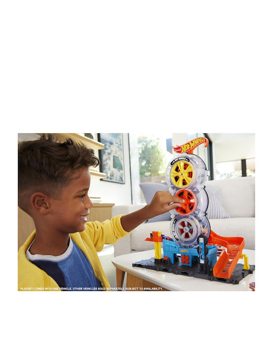 Παιχνιδολαμπάδα Super Twist Tire Shop για 4+ Ετών Hot Wheels