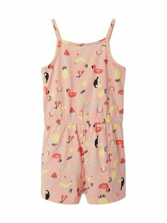 Kinderstoff-Overall-Shorts/Bermudas Rosa