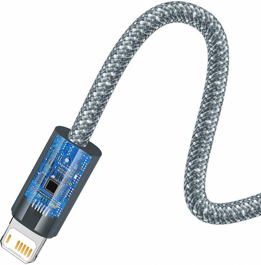Baseus Dynamic Braided USB-A la Cablu Lightning Gri 2m (CALD000516)