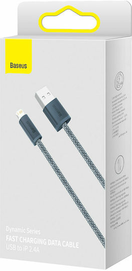 Baseus Dynamic Плетена USB-A към Lightning кабел Сив 1м (CALD000416)