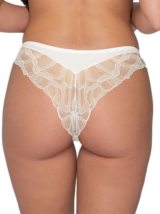 Melody Damen Brasilien mit Spitze Ivory